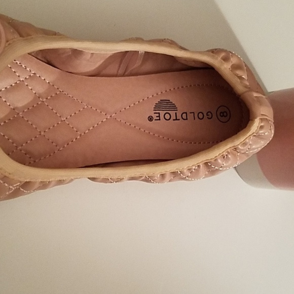 LAST ONE,,,,,,Gold Toe Blush Shoes - Picture 4 of 7